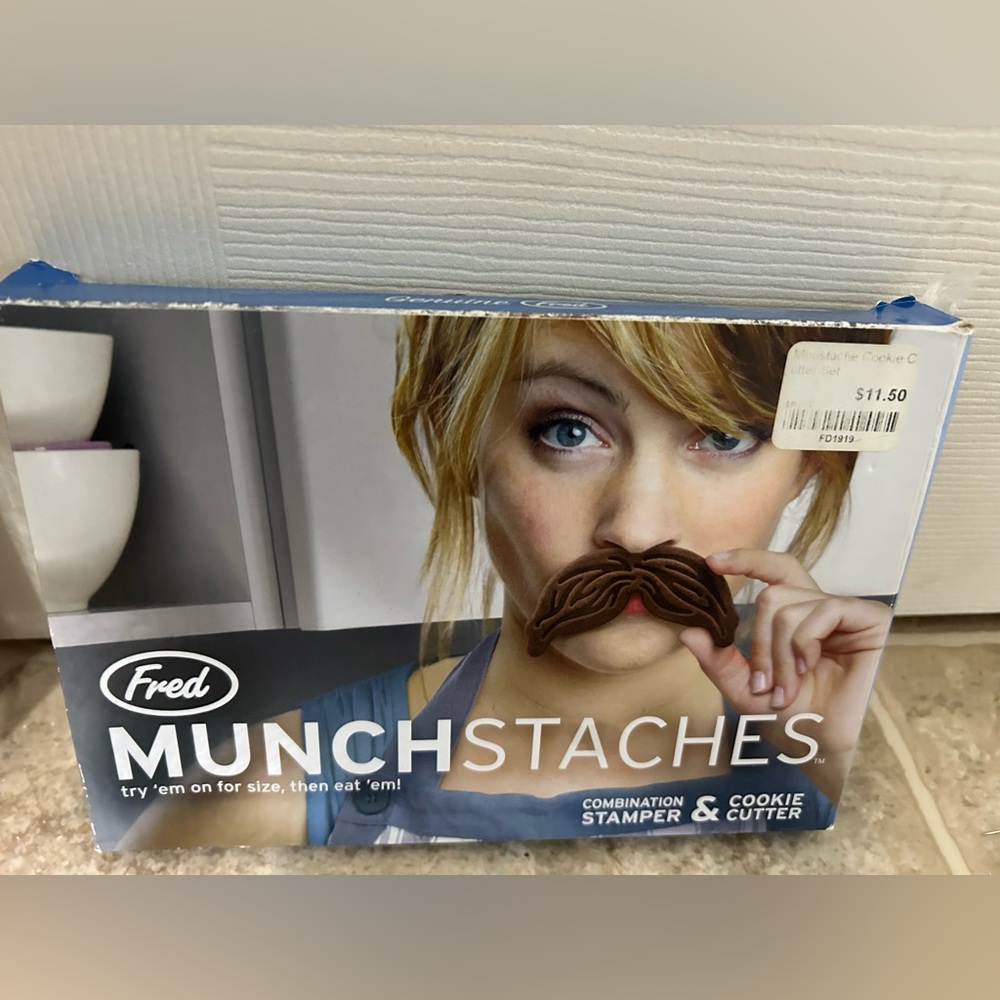 Fred Munchstaches Combination Stamper & Cookie Cutter
